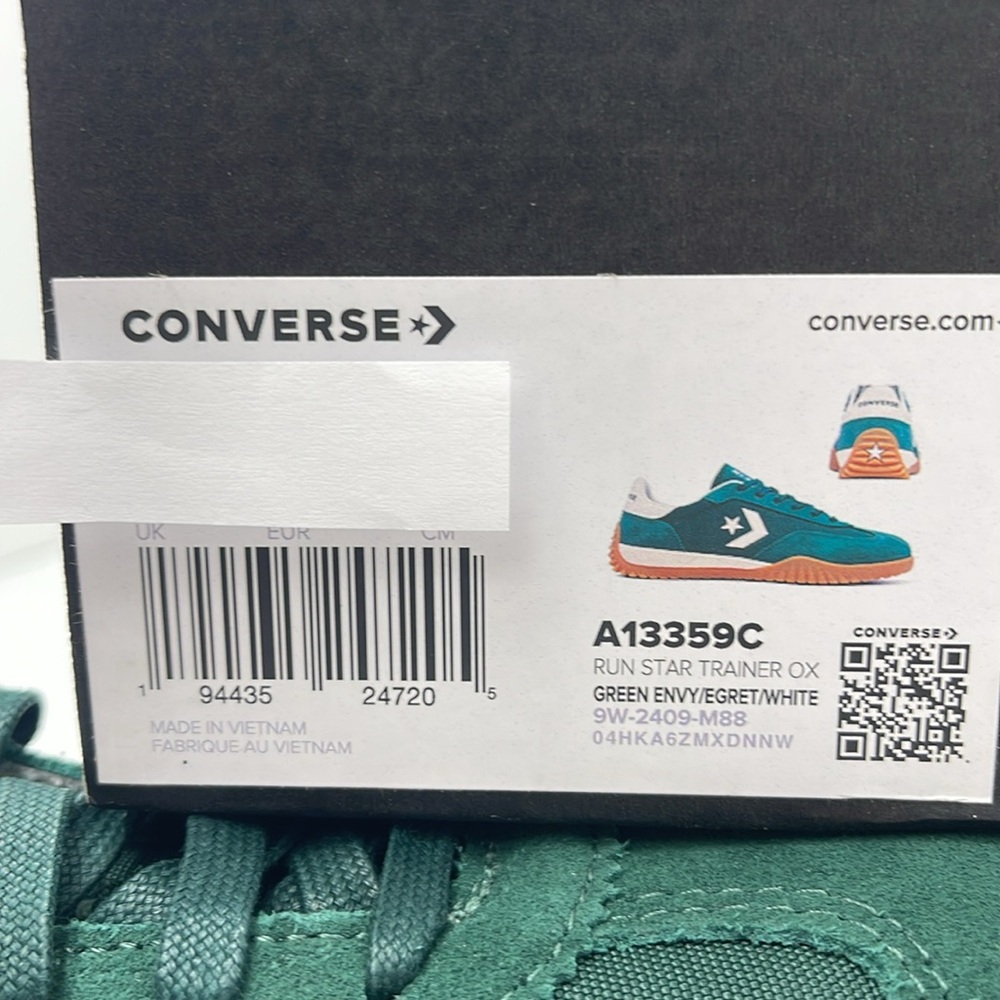Converse Men’s RUN STAR TRAINER OX GREEN ENVY/EGRET/WHITE A13359C Sneakers - Picture 16 of 16